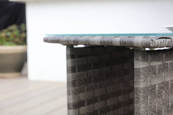 Lichfield Campania Lounger and Rattan Side Table