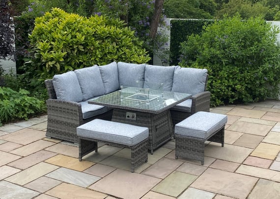 Lichfield Campania Casual Sofa Set with FIrepit
