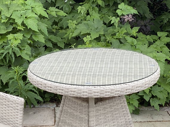 Lichfield Novelda 2 Seat Rattan Bistro Set Toughened Glass