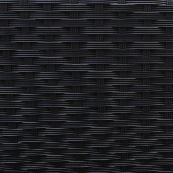 Black rattan corner set angle view