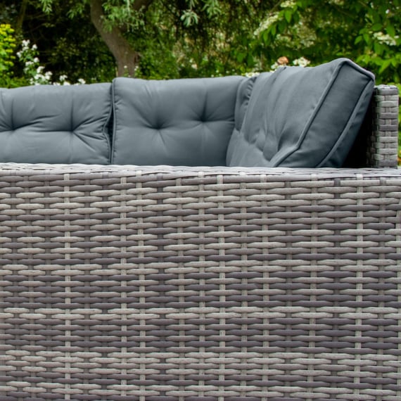 Grey rattan corner set pack contents