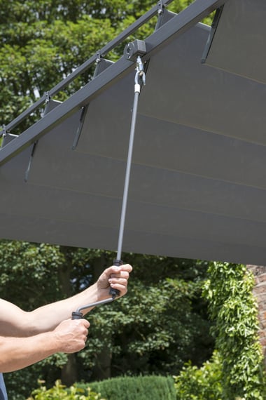 Garden Must Haves 3x3m Pandora Leaf Gazebo Shade Mechanism