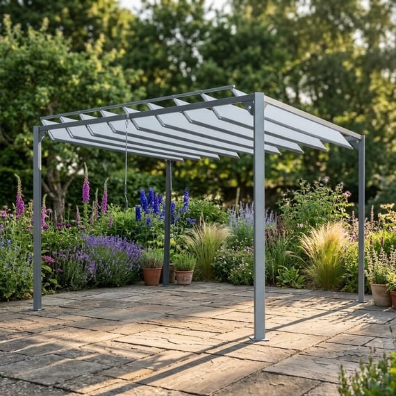 Garden Must Haves 3x3.6m Pandora Leaf Gazebo in Grey
