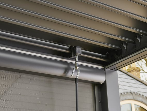 Nexus Grey Aluminium Pergola - Side Screen Crank Shaft Fitting
