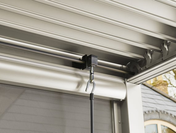 Nexus Beige Aluminium Pergola - Side Screen Crank Shaft Fitting