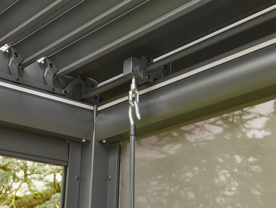 Nexus Grey Pergola - Louvre Actuator Corner Linkage