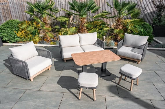 Buxton Rope Weave 2 Seater Sofa Set Detail 01