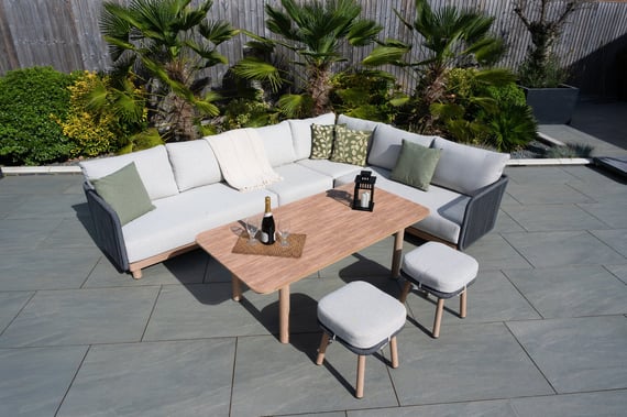 Buxton Rope Weave Corner Set High Table Lifestyle 09