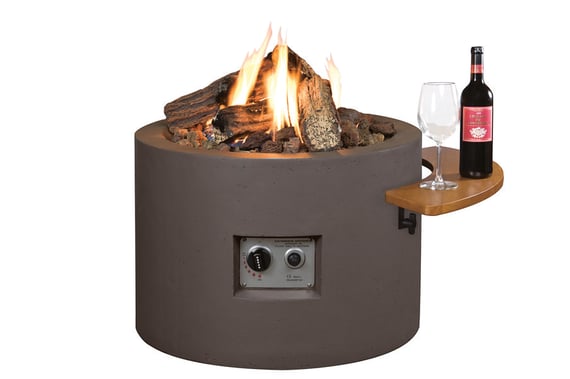Happy Cocoon 61cm Round Grey Fire Pit