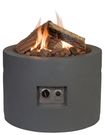 Happy Cocoon 61cm Round Grey Fire Pit