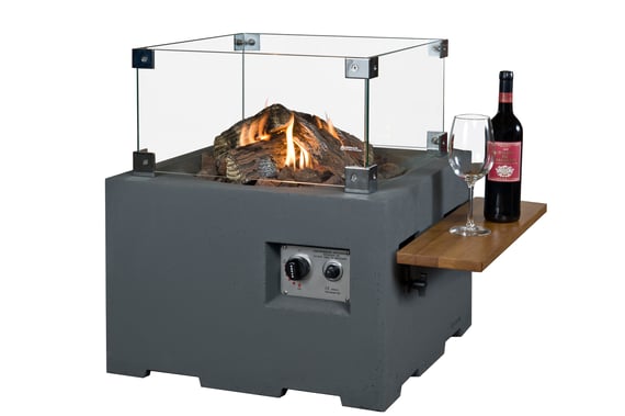 Happy Cocoon 76cm Square Grey Fire Pit
