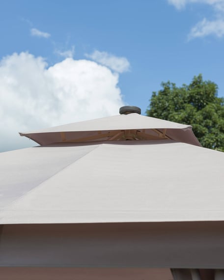 Garden Must Haves 3m Luxury Gazebo Taupe Ventilation