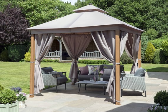 Garden Must Haves 3m Luxury Gazebo in Taupe