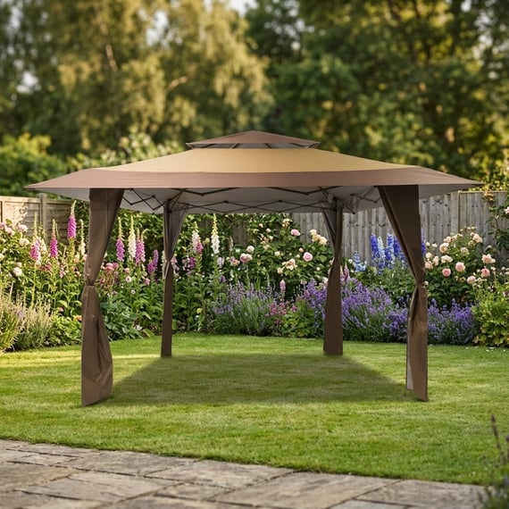 Garden Must Haves Got It Covered 4m Pop Up Gazebo in Taupe