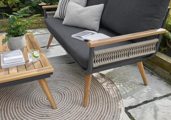 Kimora 4 Seat Lounge Set Rattan Garden Outdoor