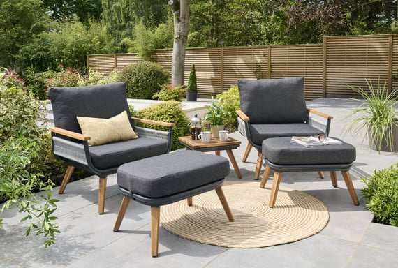 Kimora Outdoor Bistro Set Rattan Garden