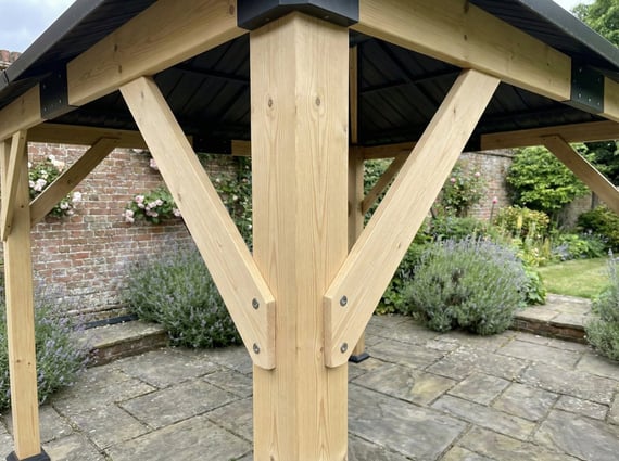 Ottawa Pergola - Cedar Brace Joinery Underside