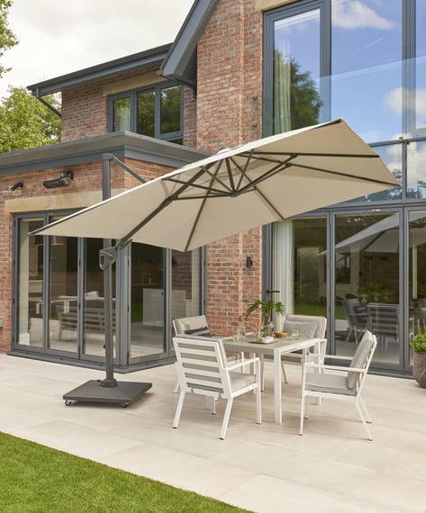 Garden Must Haves Royce Ambassador 3m Parasol Smoke Grey