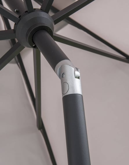 Garden Must Haves Elizabeth 3m Garden Parasol Mouse Grey Tilt