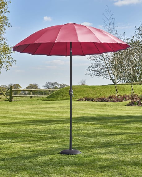 Garden Must Haves Geisha 2.7m Tilting Garden Parasol Fuchsia
