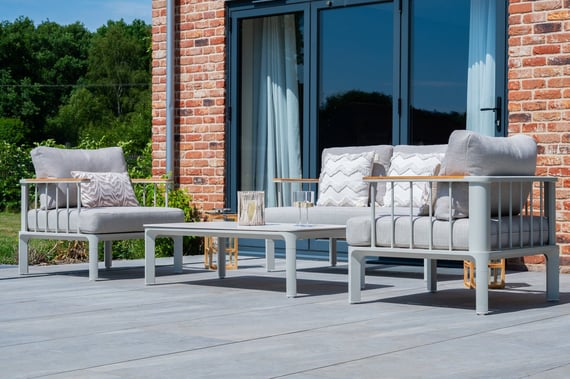 Norfolk Collection Taunton 2 Seater Bar Lounge Set with Sintered Stone Table