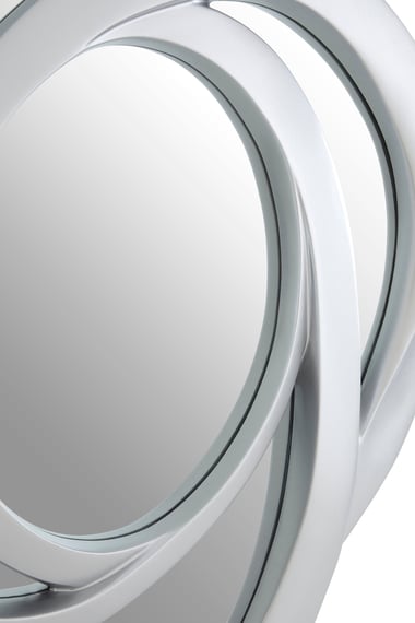Opus Silver Finish Elliptical Design Wall Mirror Detail 03
