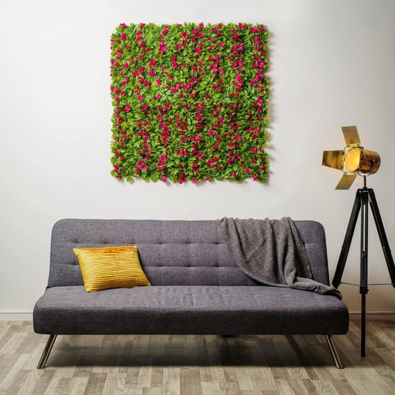 1x1m Artificial Living Wall Bougainvillea