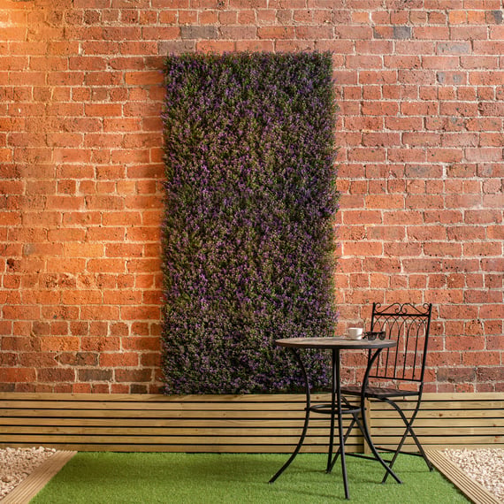 1x1m Artificial Living Wall Lavender