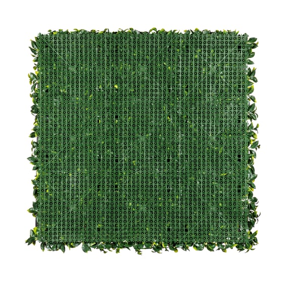 1x1m Artificial Living Wall Privet Grass and Red Jasmine