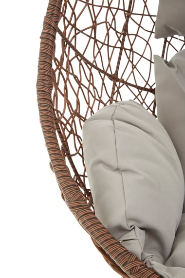 Goa Brown Rattan Hanging Chair Detail 03