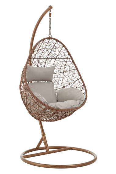 Goa Brown Rattan Hanging Chair Garden Furniture