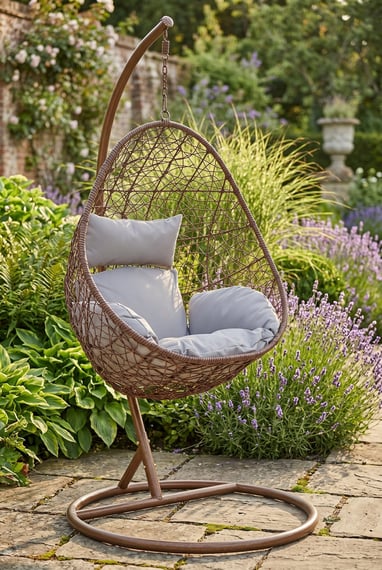 Goa Brown Rattan Hanging Chair