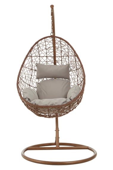 Goa Brown Rattan Hanging Chair Style 03
