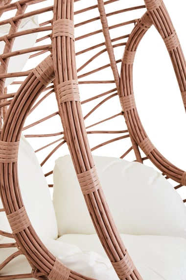 Goa Natural Rattan Effect Hanging Chair Detail 04