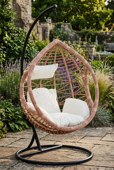 Goa Natural Rattan Effect Hanging Chair