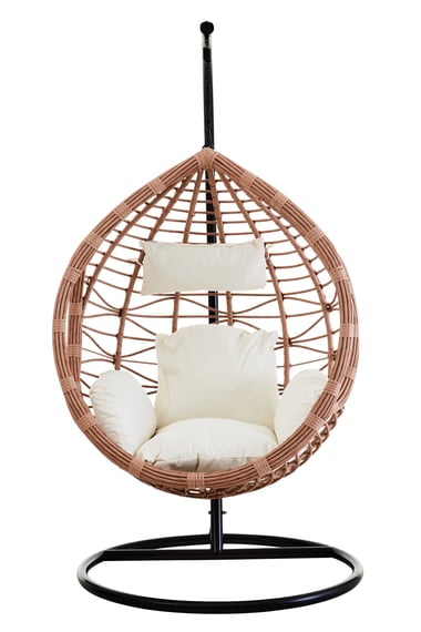 Goa Natural Rattan Effect Hanging Chair Style 01