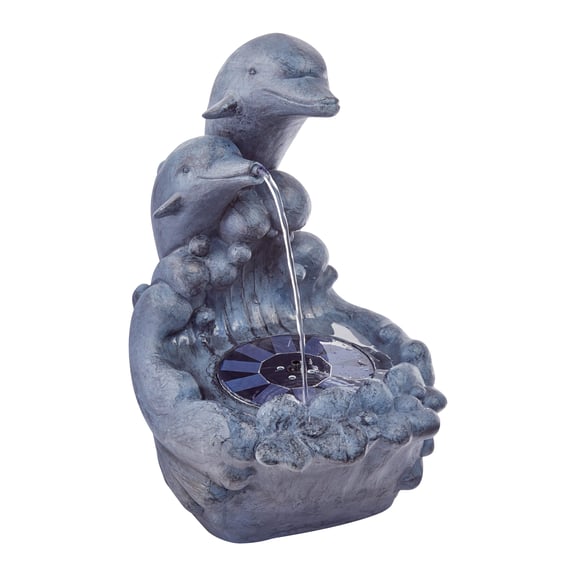 4 LED 47cmSolar Playing Dolphins Water Feature