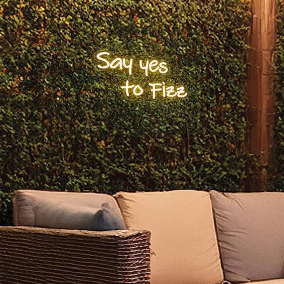 42cm LED Low Voltage Neon Wall Sign - Say yes to Fizz