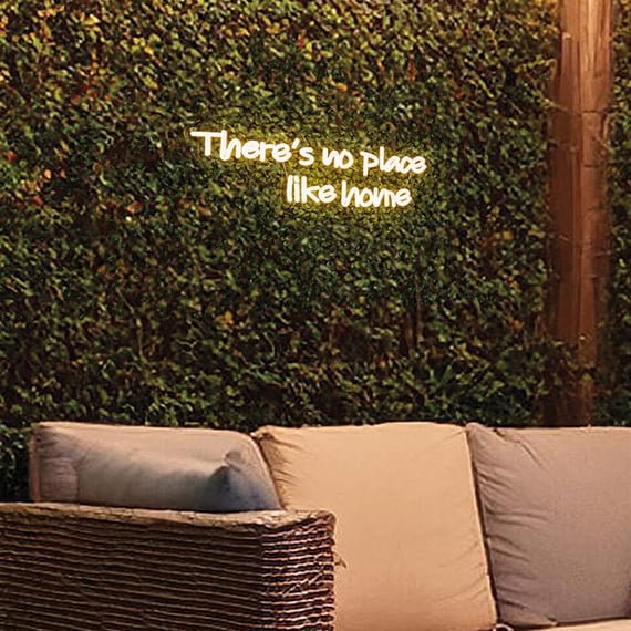 45cm LED Low Voltage Neon Wall Sign - There?s no place like home