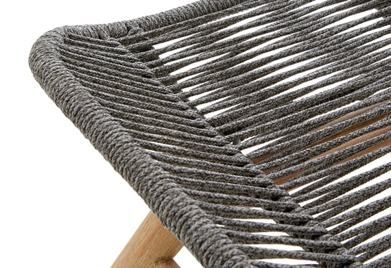 Sisal Grey Rope Lounge Chair And Footstool Detail 02