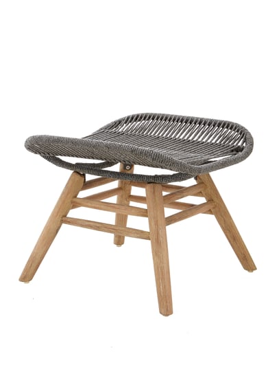 Sisal Grey Rope Lounge Chair And Footstool Style 02