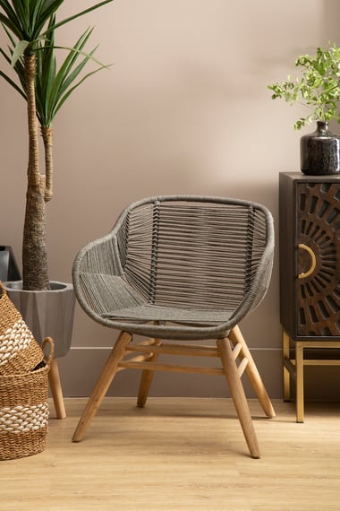 Sisal Grey Rope Armchair Lifestyle 02