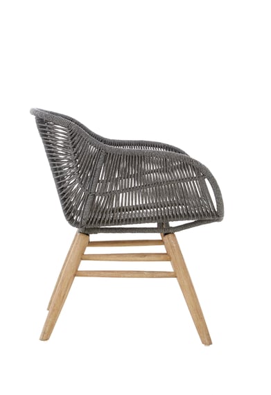 Sisal Grey Rope Armchair Style 02