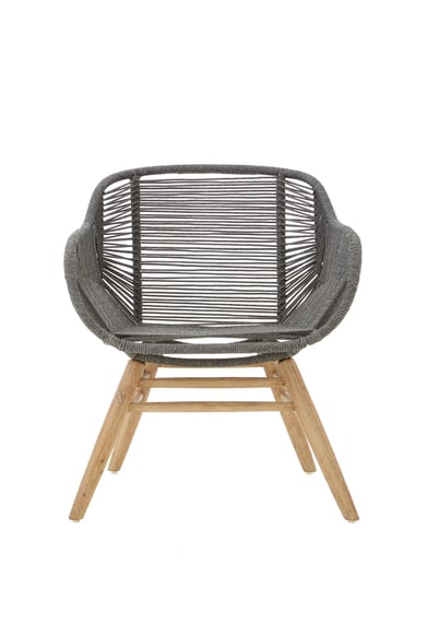 Sisal Grey Rope Armchair Style 03