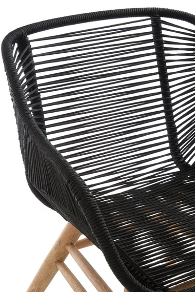 Sisal Black Rope Armchair Detail 02