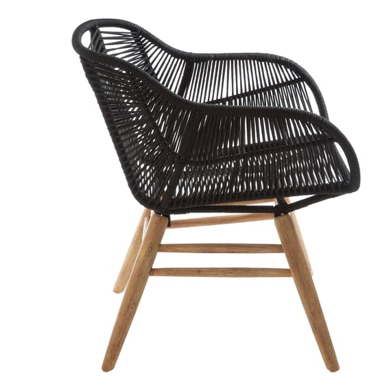 Sisal Black Rope Armchair Style 02