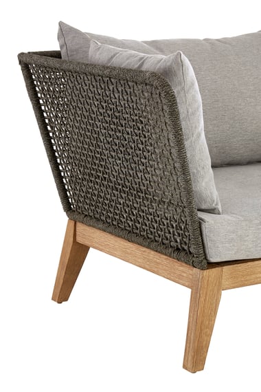 Opus 3 Seat Rope Woven Sofa With Grey Cushions Detail 05