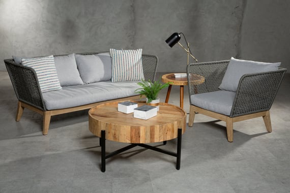 Opus 3 Seat Rope Woven Sofa With Grey Cushions Lifestyle 01