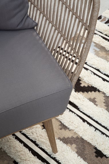 Opus Woven Rope 2 Seater Sofa With Grey Cushions Lifestyle 02