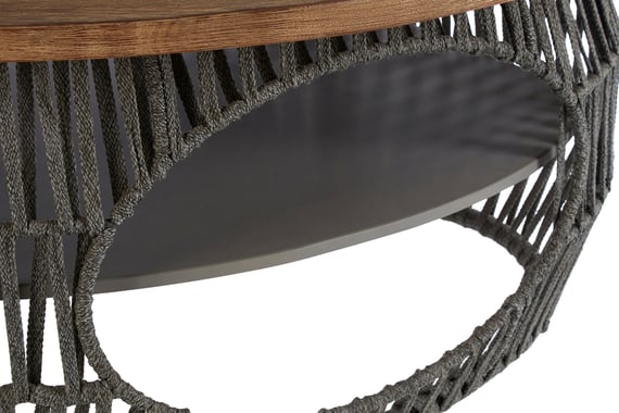 Opus Grey Woven Rope And Stone Coffee Table Detail 01